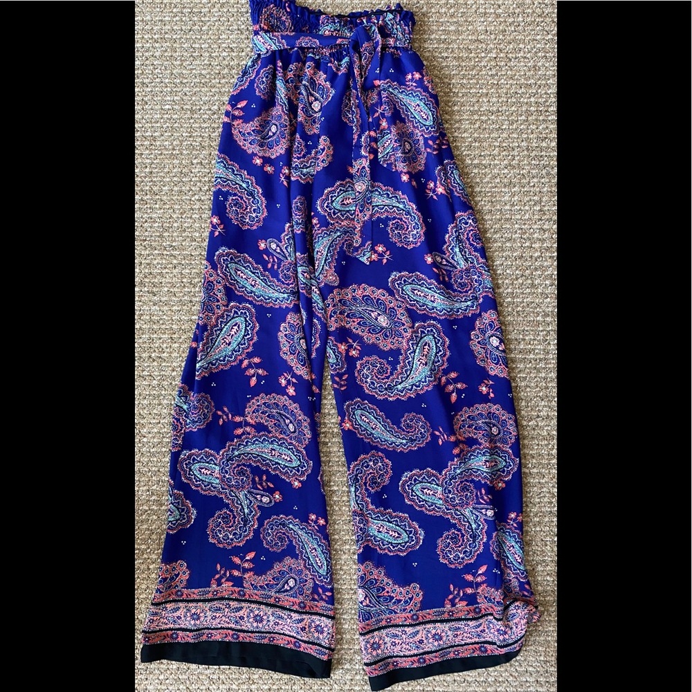 Paisley Wide Leg Pants - M